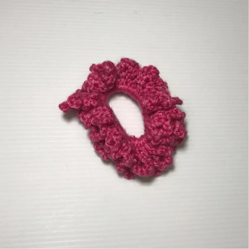 NWT Pink Handmade Crocheted Hair Scrunchie Women